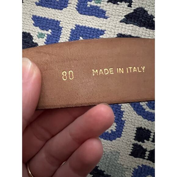 Dolce & Gabbana Basic Gold Brass Brown Leather Belt - Picture 4 of 7